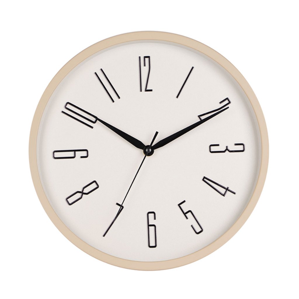 KASSA HOME นาฬิกาแขวนผนังพลาสติก Neat  รุ่น JH6427 ขนาด 30.5 x 4.3 x 30.5 ซม. สีครีม