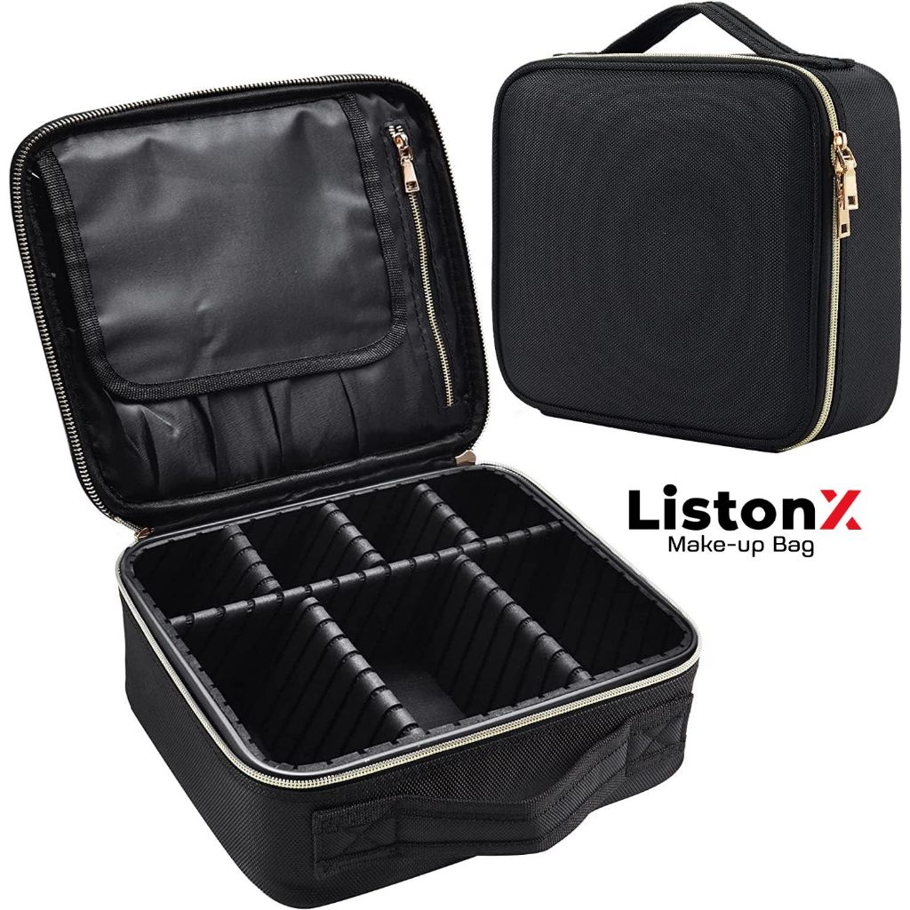 ซื้อ ListonX กระเป๋าเครื่องสำอางพกพา (Make-up Bag) จัดระเบียบเครื่องสำอาง คุณภาพเกรดพรีเมียม | กระเป๋าแต่งหน้ามืออาชีพ