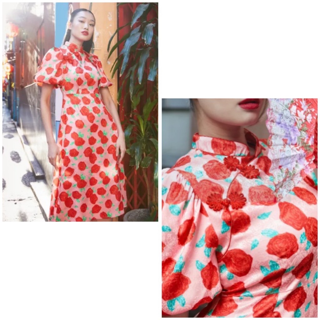 NEW!! Pomelo เดรสยาวพิมพ์ลายดอกไม้ ชุดเดรส ผู้หญิง