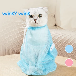 Winky Wink 😸ที่อาบน้ำแมว ถุงอาบน้ำแมว ถุงตัดเล็บแมว ป้อนยา ตาข่ายช่วยอาบน้ำ ถุงกันข่วน สำหรับน้องแมว