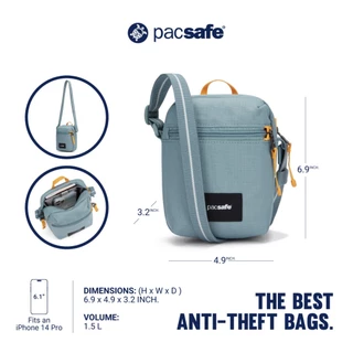 Pacsafe GO Anti-Theft Micro Crossbody กระเป๋ากันขโมย กระเป๋าสะพายข้าง สำหรับเดินทางและใช้งานทุกวัน