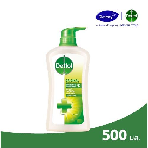 Dettol Shower Gel 500 ml Original เดทตอล เจลอาบน้ำ แอนตี้แบคทีเรีย สูตรออริจินอล 500 มล.