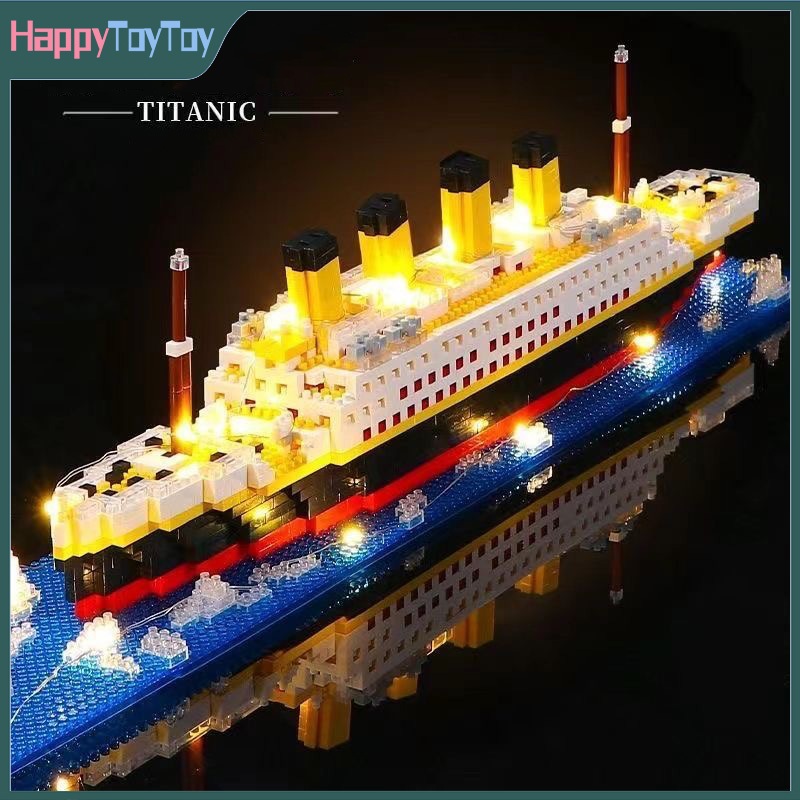 1878PCS เลโก้ตัวใหญ่ ตัวต่อเลโก้ ไททานิค เรือ ของเล่นตัวต่อ 3d อนุภาคขนาดเล็ก ของเล่นสร้างที่ดีสำหรับทุกเพศทุกวัย