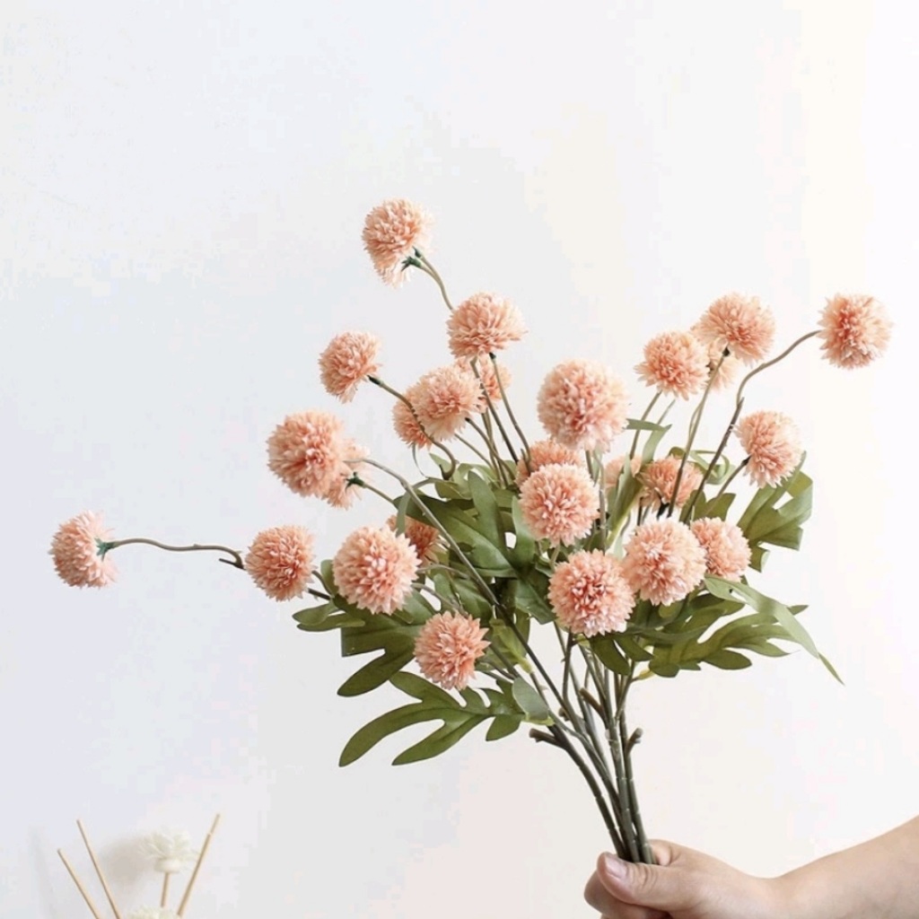 ส่งด่วน ดอกบานไม่รู้โรย ดอกแดนดิไลออนปลอม เฉดสีสไตล์ฤดูใบไม้ร่วง ทำจากวัสดุ Silk อย่างดี