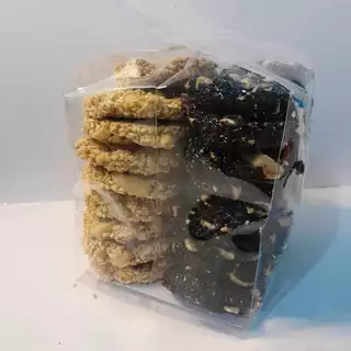 งาอบกรอบผสมถั่วลิสง สูตรน้ำตาลตะโหนด หวานน้อย หอม กรอบ อร่อย ทำใหม่วันต่อวัน