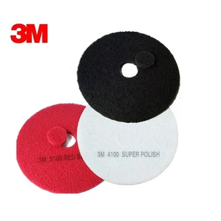 แผ่นขัดพื้น 3M สำหรับเครื่องขัดพื้น 3สี แดง ขาว ดำ ขนาด 16' 18' 20'นิ้ว (1แผ่น)