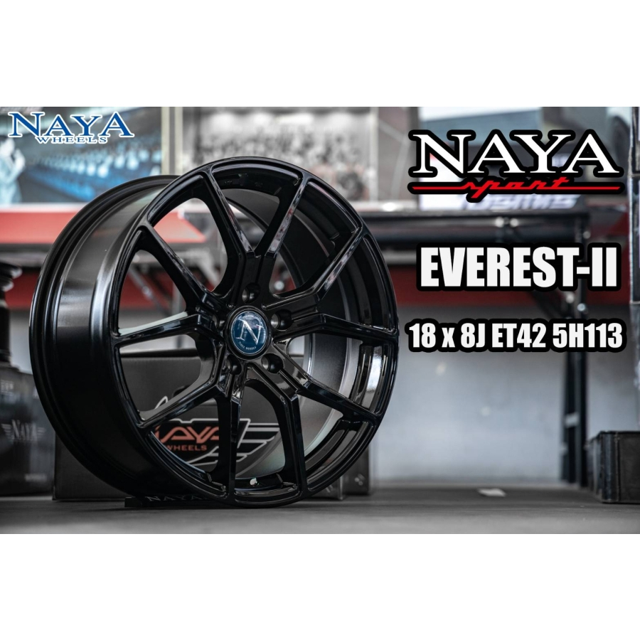 ล้อแม็กใหม่ NAYA EVEREST 2 5รู114/112 ET42 สีดำ 8-18นิ้ว