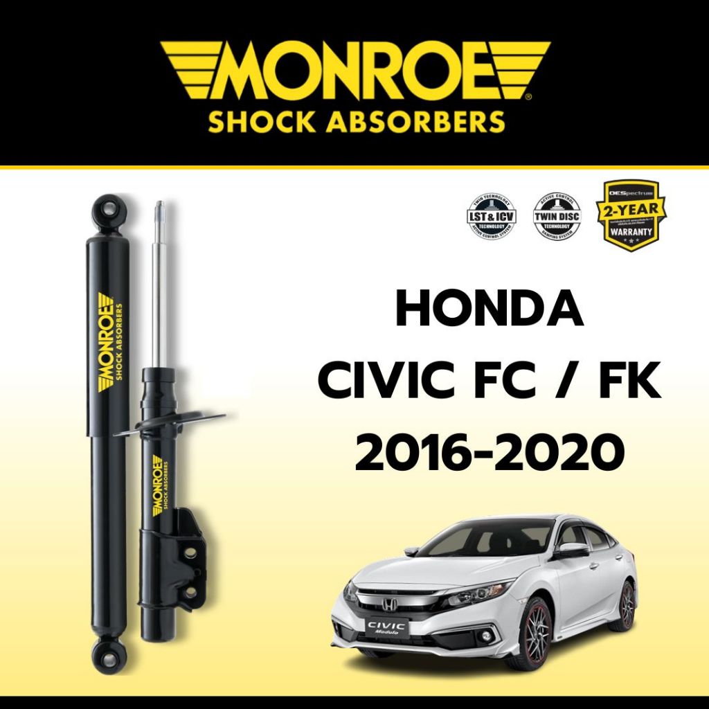 Monroe โช๊คอัพ Honda Civic FC/ FK ฮอนด้า ซีวิค เอฟซี ปี 2016-2020 โช๊คหน้า โช๊คหลัง