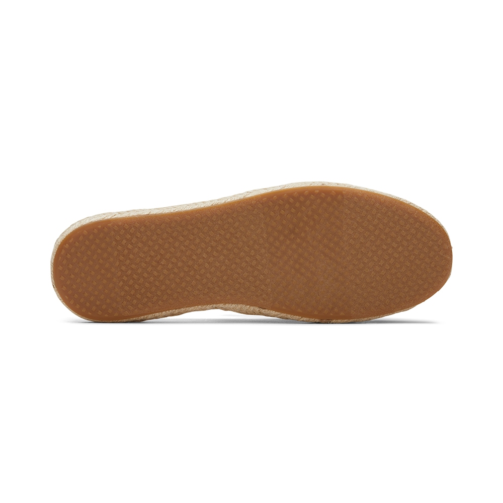 TOMS รองเท้าลำลองผู้หญิง สลิปออน รุ่น Alpargata Rope Oxford Tan Recycled Cotton University Stripes (CC) รองเท้าลิขสิทธิ์แท้