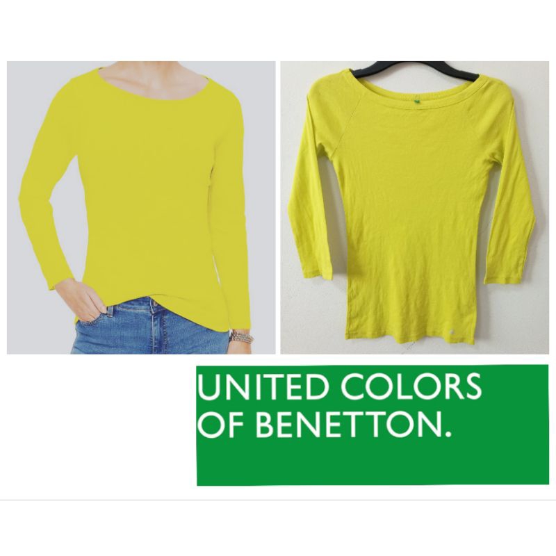BENETTON 💯 เสื้อยืดสำหรับสาวไซส์มินิ อก 30" ใช้งานครั้งเดียว