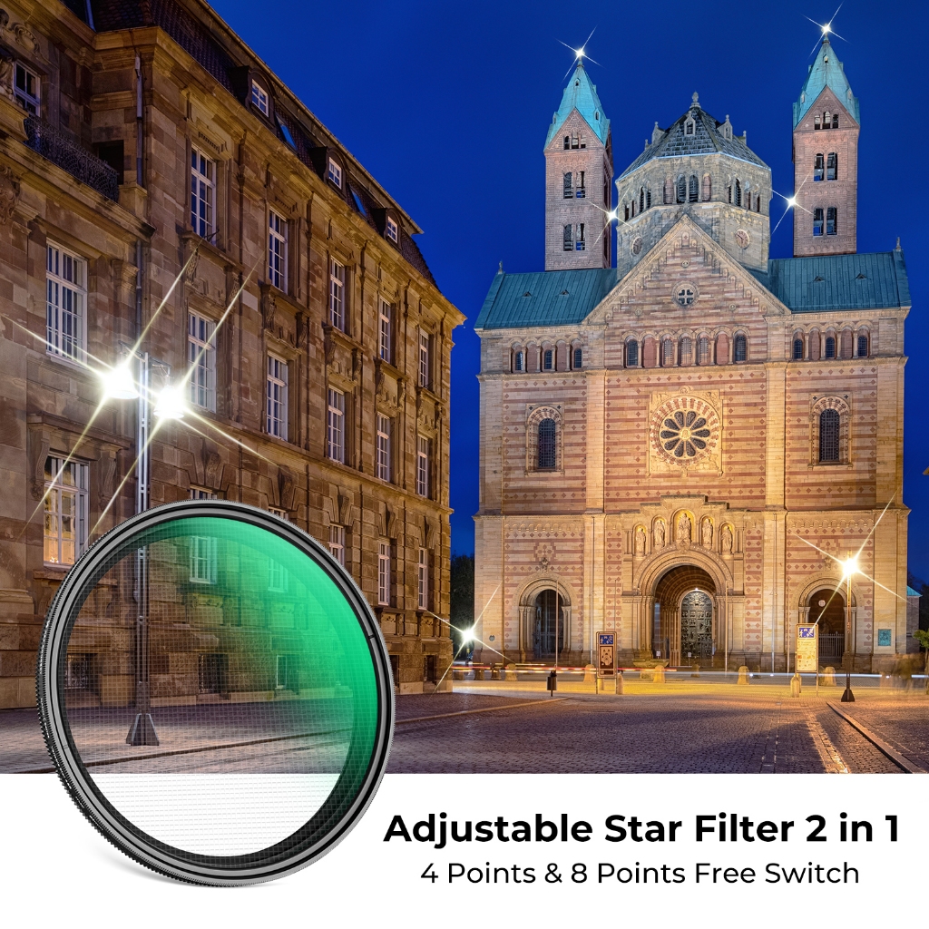 K&F Star Filter 4&8 Nano-C Series ฟิวเตอร์ 4&8แฉก ชนิดปรับได้  Variable HMC K&F Concept ประกัน 2 ปี