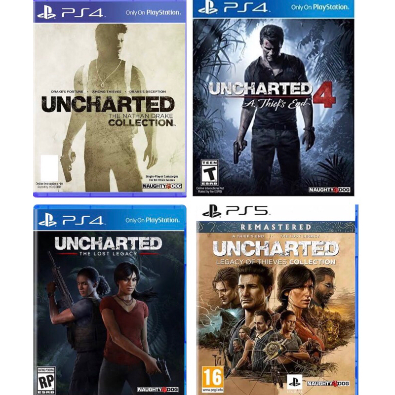 Uncharted 4 Ps4 Uncharted Collection Uncharted lost legacy PS4 /Uncharted PS5 (แผ่นมือ1/มือ2)