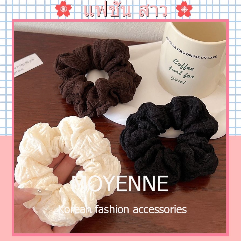 [จัดส่งในกทม] แฟชั่นเกาหลี ใหม่ ยางรัดผม สูท ยืดหยุ่นสูง ขนาดใหญ่ สีพื้น ระดับไฮเอนด์ คุณภาพสูง ผ้าใส่สบาย ไม่มีผม