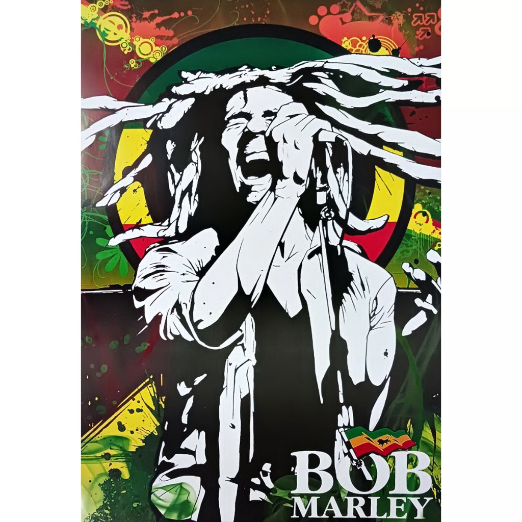 โปสเตอร์ Bob Marley บ็อบ มาร์เลย์ เร็กเก สกา จาเมกา รูป ภาพ ติดผนัง สวยๆ poster 34.5 x 23.5 นิ้ว (88 x 60 ซม.โดยประมาณ)