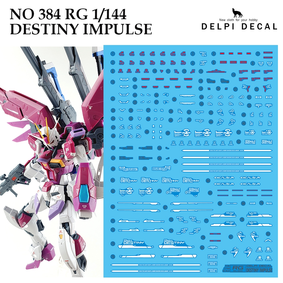 ดีคอลน้ำ [DELPI] 384 DESTINY IMPULSE GUNDAM RG1/144 WATER DECAL