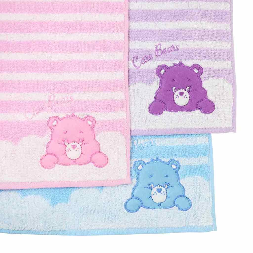 ผ้าขนหนูมินิ ขนาดเล็ก carebear ขนาด: ประมาณ 250x250 มม. วัสดุ: ผ้าฝ้าย (SEK/ต้านเชื้อแบคทีเรียและกำจัดกลิ่น)