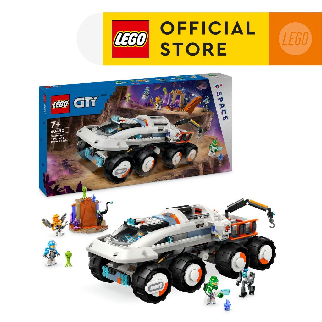 LEGO City 60432 Command Rover and Crane Loader Toy (758 Pieces)