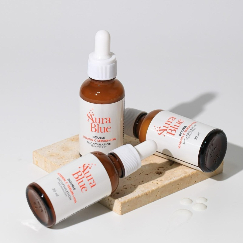 เซรั่มออร่าบลู Aura Blue Double Vitamin C Serum+Hya