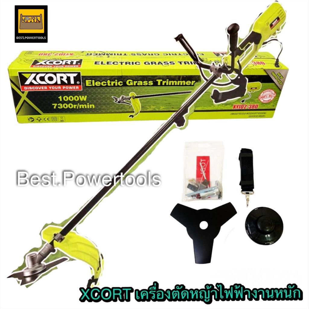 XCORT เครื่องตัดหญ้าไฟฟ้า กำลังมอเตอร์สูงถึง 1000วัตต์ เครื่องตัดหญ้าสำหรับงานหนัก ทดแทนเครื่องยนต์ พร้อมอุปกรณ์ใช้งาน