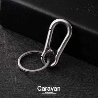 Caravan Crew Keychain keyring สีดำ สไตล์มินิมอล โลหะทั้งหมด