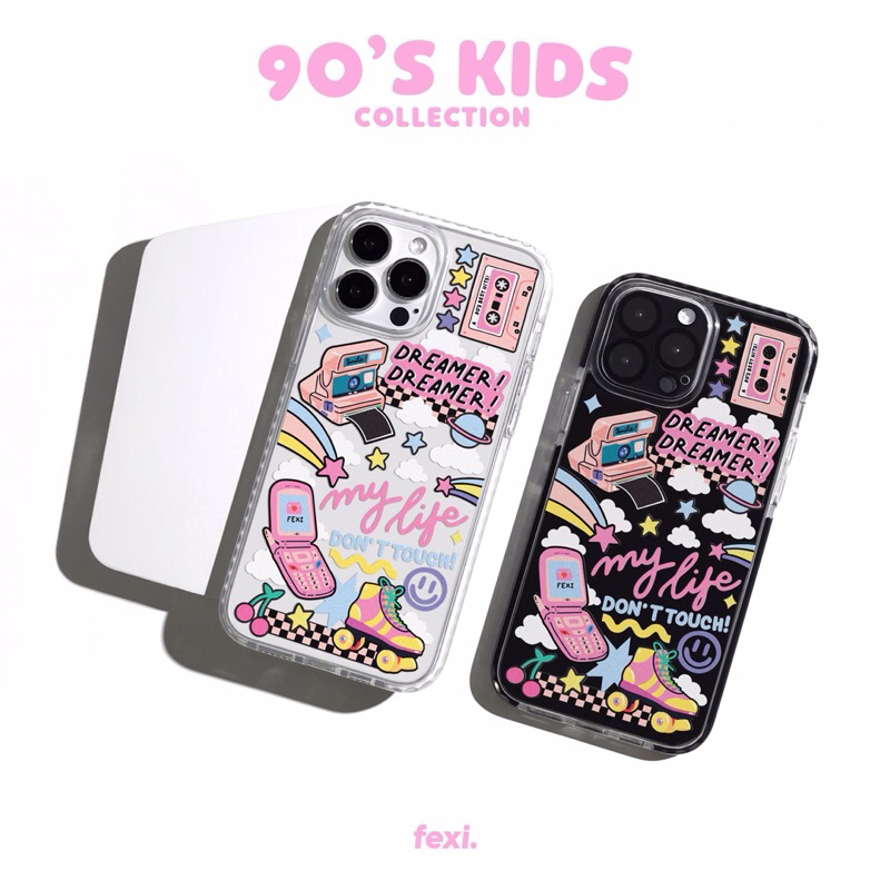 เคสไอโฟน ((สั่งทำชื่อได้)) “ 90’s Kids “ iPhone Case for 12 - 16 series & Samsung S24 series.