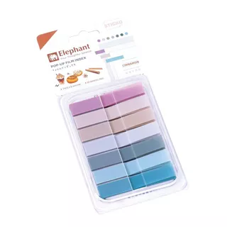 ฟิล์มอินเด็กซ์ ตราช้าง รุ่น 3 สี (60 แผ่น) และ 7 สี (140 แผ่น) แบบใสมีกาวในตัว กาวแน่นไม่ทิ้งคราบ
