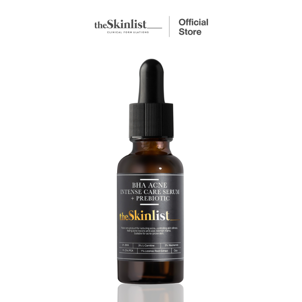 THESKINLIST BHA Acne Intense Care Serum + Prebiotic 30 g เซรั่มบำรุงผิวหน้า เวชสำอางดูแลสิว บีเอชเอ