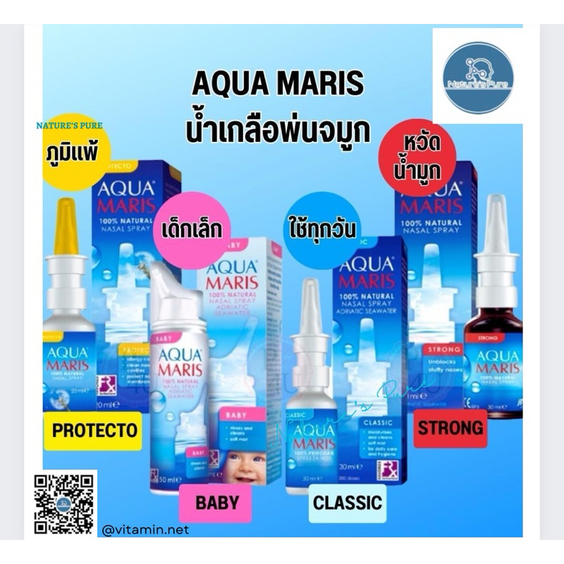 Aqua Maris Baby Nasal Spray / Aqua Maris Classic / Aqua Maris Strong / Aqua Maris Protecto อควา มาริ