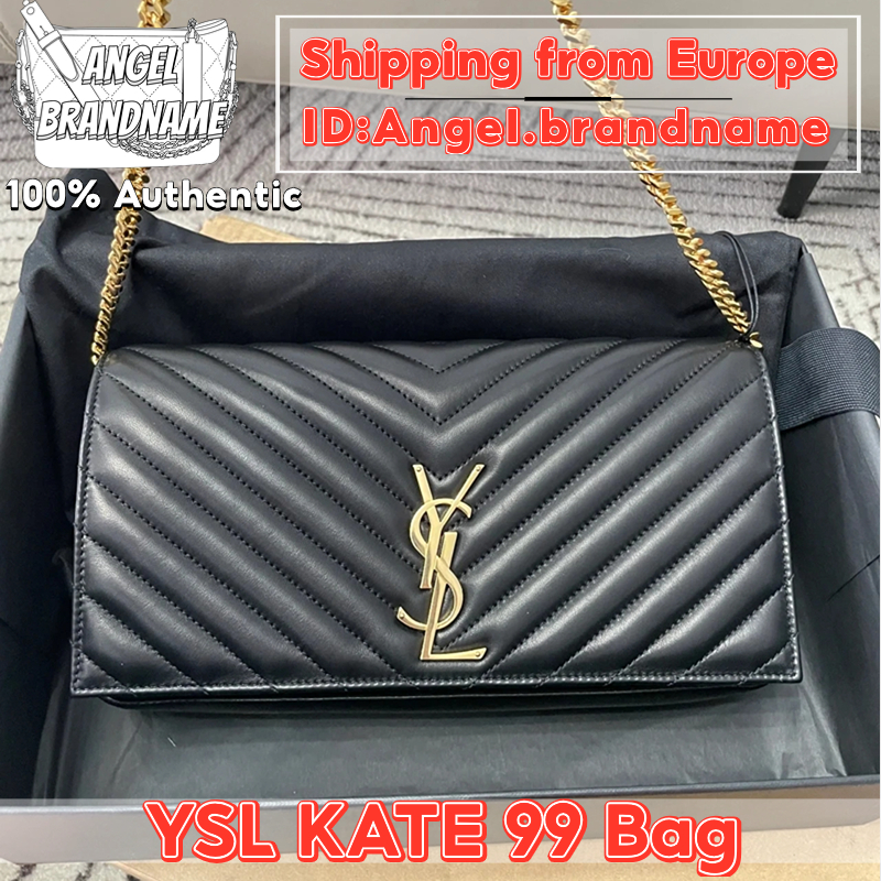 👜Saint Laurent/YSL Kate 99 Bag สุภาพสตรี/กระเป๋าสะพายไหล่