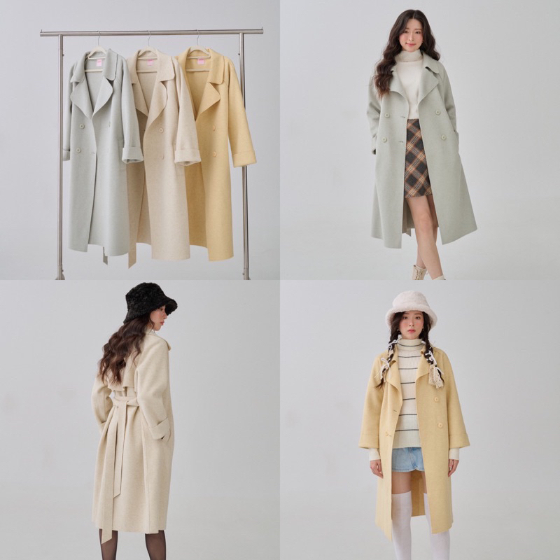 umore.made Harin woolen trench coat เทรนโค้ทเนื้อผ้าวูล เนื้อดี กันลมได้ดี อุ่นมาก