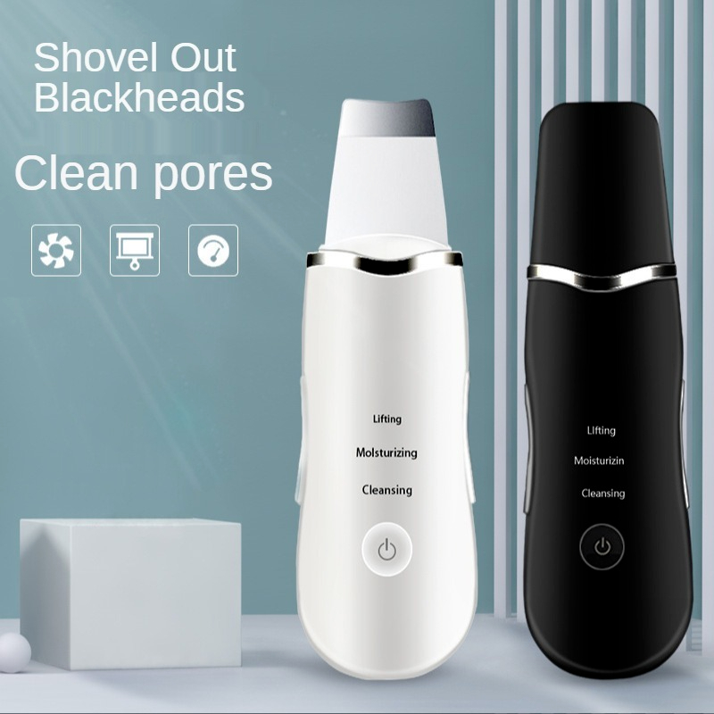 Ultrasonic Skin Scrubber เครื่องทำความสะอาดใบหน้าลึก Peeling Shovel Facial Pore Cleaner Face Skin Scrubber Lift