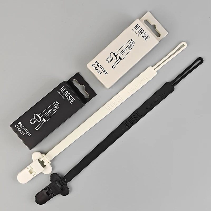 HEORSHE Pacifier Chain ซิลิโคนสายคล้องจุกหลอก เบาสบาย ไม่หนัก ไม่รบกวนเบบี้เวลาขยับหรือเคลื่อนไหว