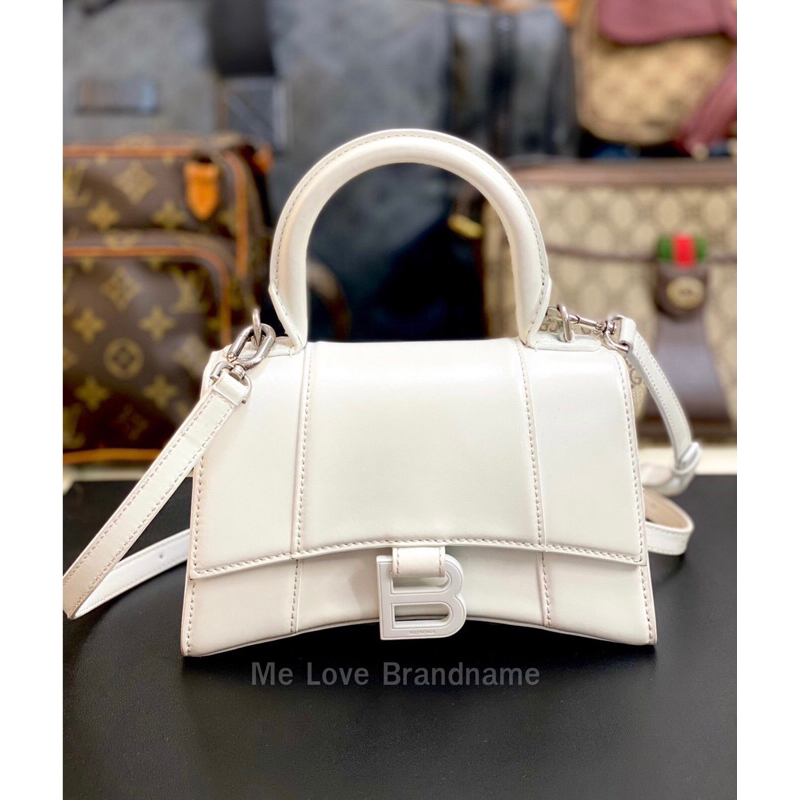 Balenciaga Small Hourglass Top Handle Bag White (รับประกันสินค้าแท้)