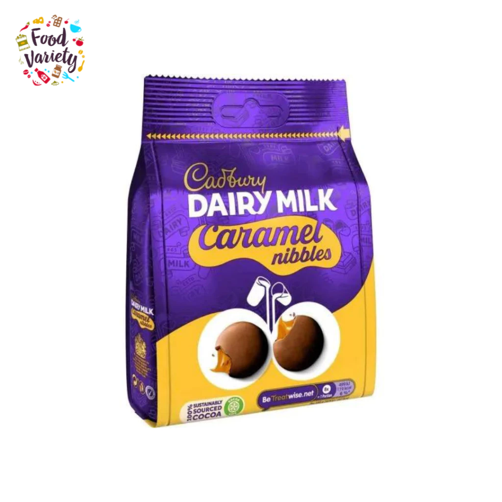[BestBefore 23-Aug-2026] Cadbury Dairy Milk Caramel Chocolate Nibbles 100g แคดเบอรี ช็อกโกแลตนมไส้คาราเมลชิ้นพอดีคำ 100