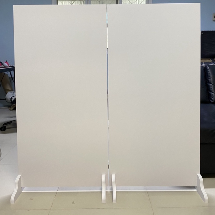 บานเฟี้ยม/ฉากกั้นบานทึบ ขนาดบาน กว้าง 60xสูง120Cm หนา10มิล (ประกอบบานพับเรียบร้อยสามารถตั้งได้เลย)กดเลือกกี่บาน พร้อมขา