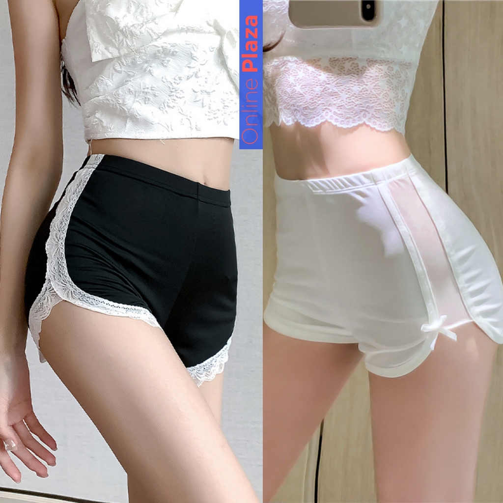 Molly 3 in 1 กางเกงใส่อยู่บ้าน/ใส่นอน ทรงน่ารัก ผ้านิ่ม ผ้าตาข่ายโชว์ด้านข้าง เก็บทรงกันโป้