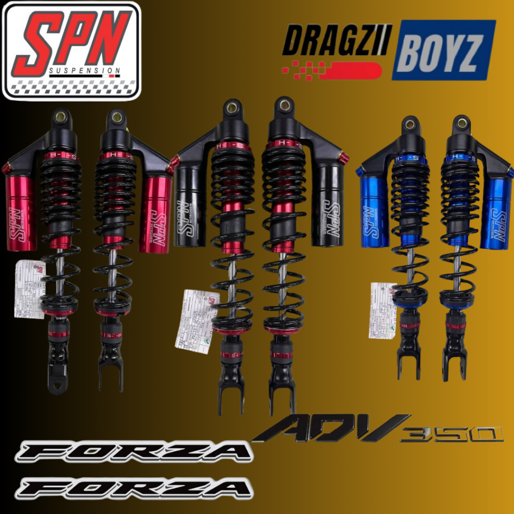 โช๊ค SPN PLUS ADJUST ปรับ 3 จุด FORZA300/FORZA350/ADV350  ตรงรุ่น ประกัน6เดือน(คัทตอมสีในแชท)