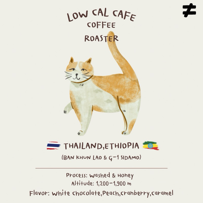 เมล็ดกาแฟเฮาส์เบลน ไทย&เอธิโอเปีย (Thailand and Ethiopia Blend)