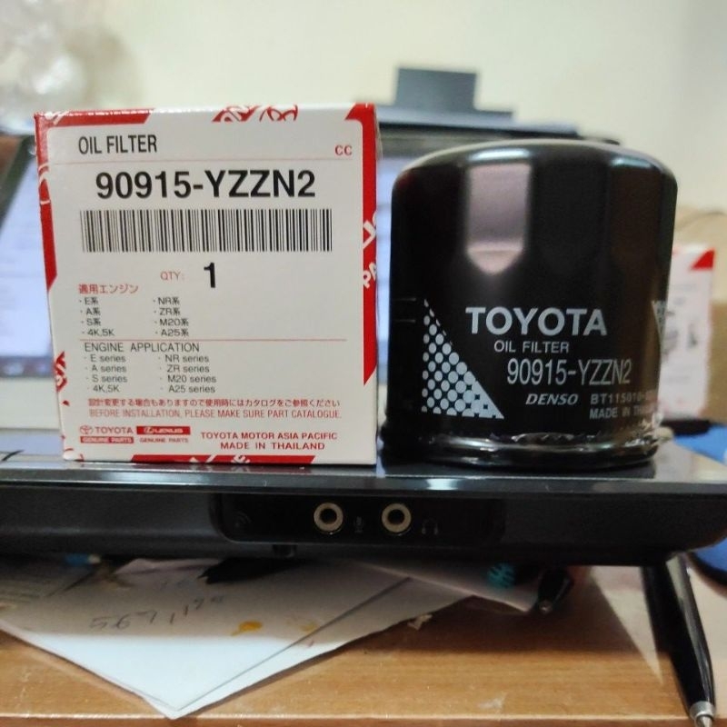 ไส้กรองน้ำมันเครื่อง แท้ 100%  อัลติส ยาริส วีออส ae100 ของแท้ 90915-YZZN2