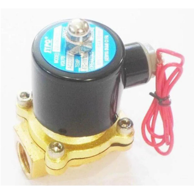 โซลินอยด์วาล์ว 1/2 นิ้ว 220VAC แบบปกติปิด จ่ายไฟเปิด โซลินอยด์วาล์ว วาล์วไฟฟ้า วาล์วน้ำ วาล์วลม วาล์
