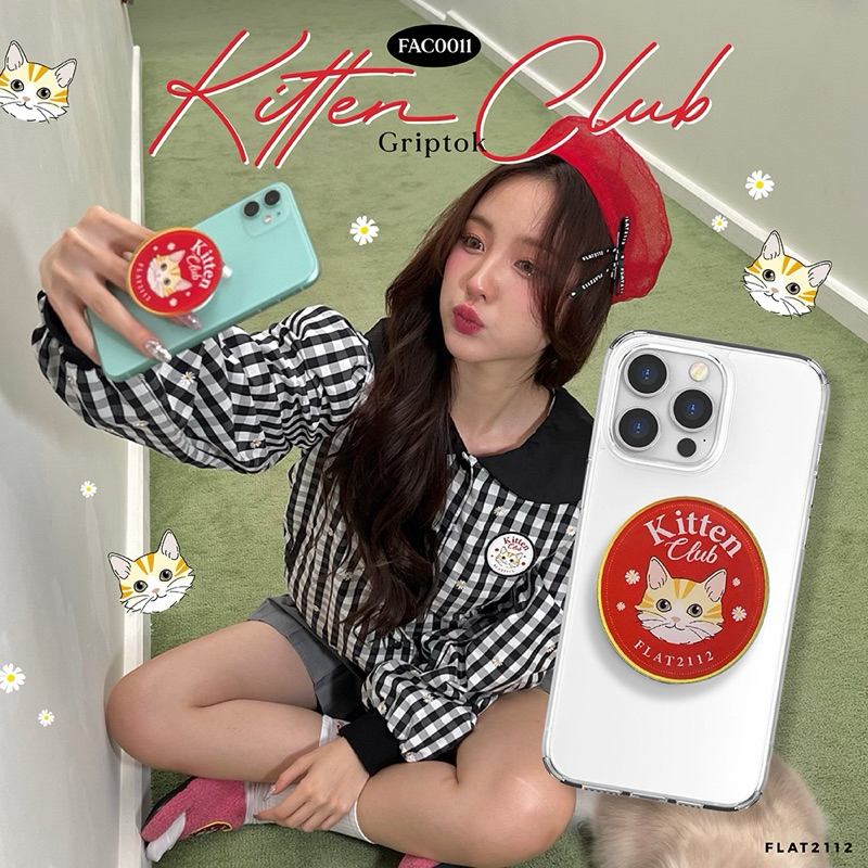 FLAT2112 FAC0011 : KITTEN CLUB GRIPTOK กริ๊ปต๊อก ที่ยึดมือถือ