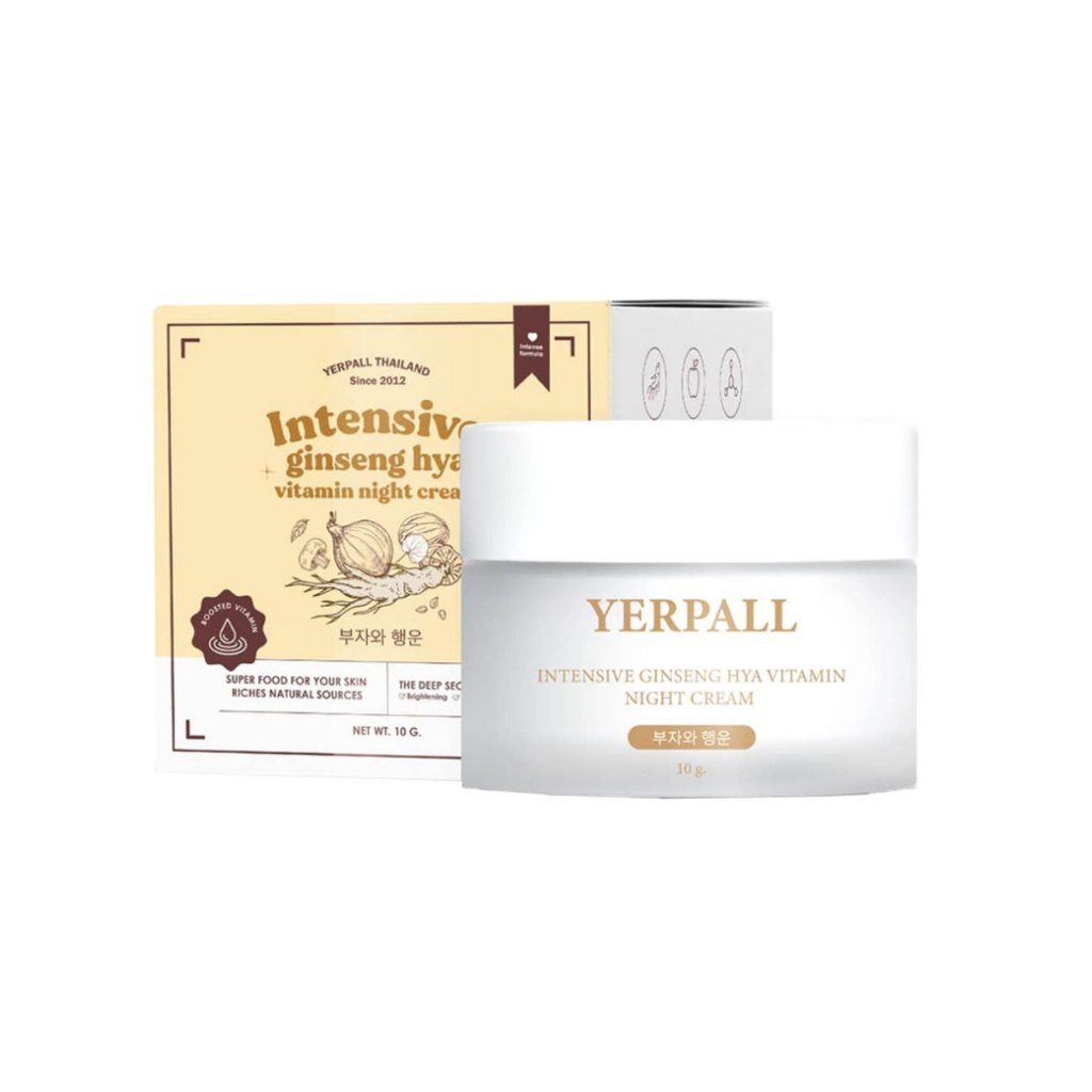 ครีมโสมไฮยา 10g. YERPALL Intensive Ginseng Hya Vitamin Night Cream