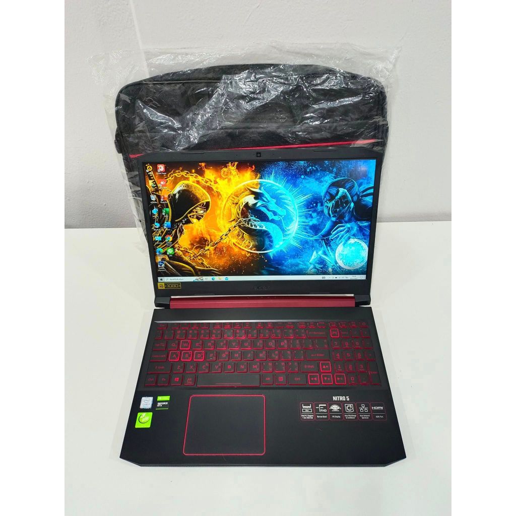 โน๊ตบุ๊คเกมส์มิ่ง Acer Nitro 5 (มือสอง)  ลำโพงแตก 1ข้าง Core i5-9300H  RAM 16GB  SSD M.2 250GB  HDD 