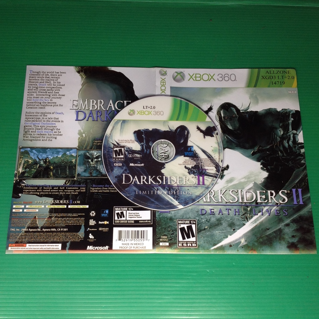 DARKSIDERS II LIMITED EDITION แผ่นปั้ม Xbox360