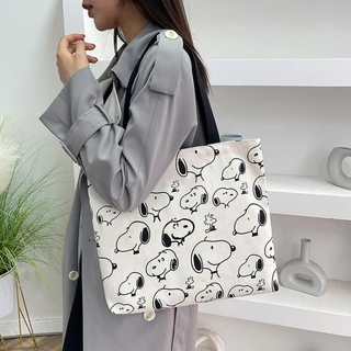 กระเป๋าผ้ามินิมอล 6 ลายสกรีน ขนาด 39x35cm กระเป๋า Tote Bag（yoloo）