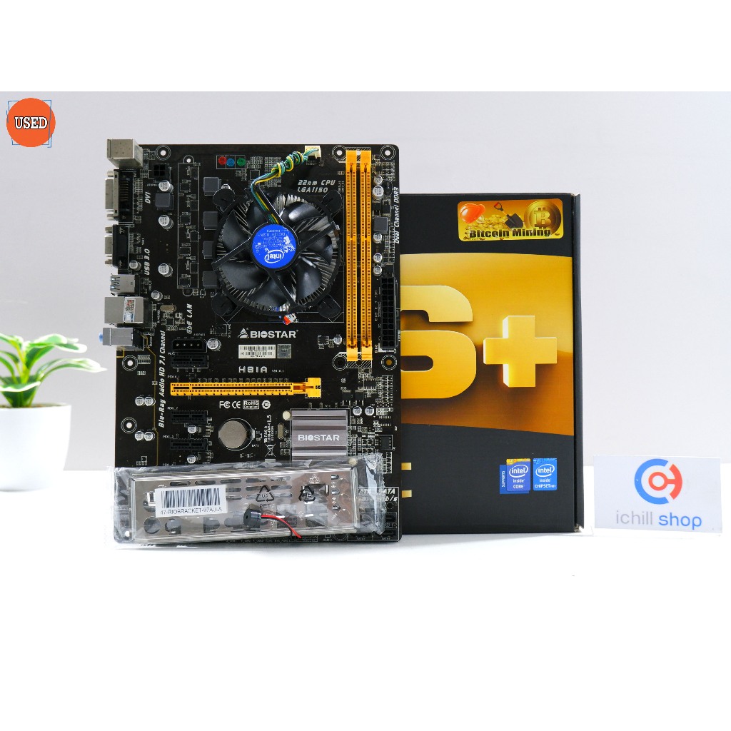 ชุดซีพียูพร้อมเมนบอร์ด CPU : INTEL CELERON G1840 + MB : BIOSTAR H81A P12575