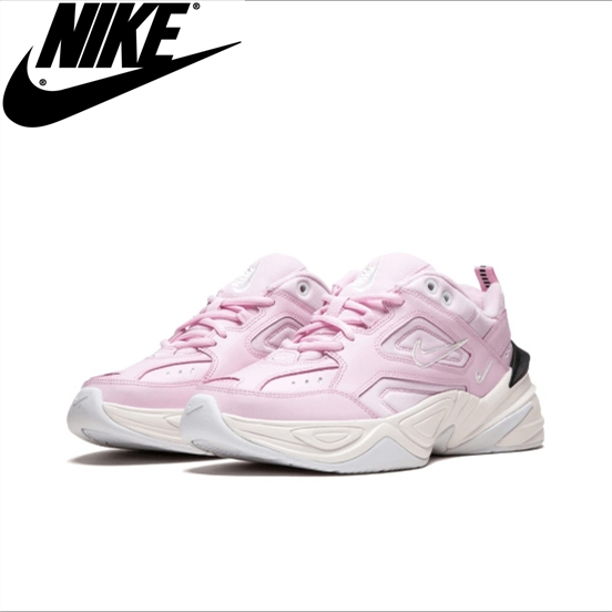 【ของแท้ 100%】Nike M2K Tekno Pink Foam Sports shoes pink and white