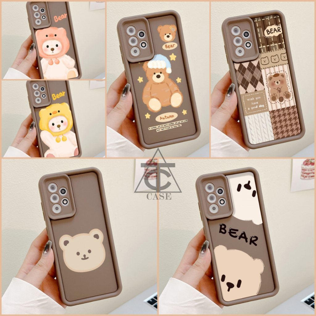 สำหรับ เคส Samsung A54 5G A12 4G A14 A24 A53 A03 A13 A04s A23 A51 A03s A02s A10s A04 A32กันกระแท ลายหมีการ์ตูนสุดน่ารัก