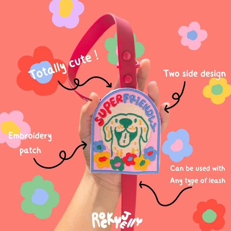 Rockyjelly - Leash patch แผ่นติดสายจูง/รถเข็นอเนกประสงค์ /Leash patch