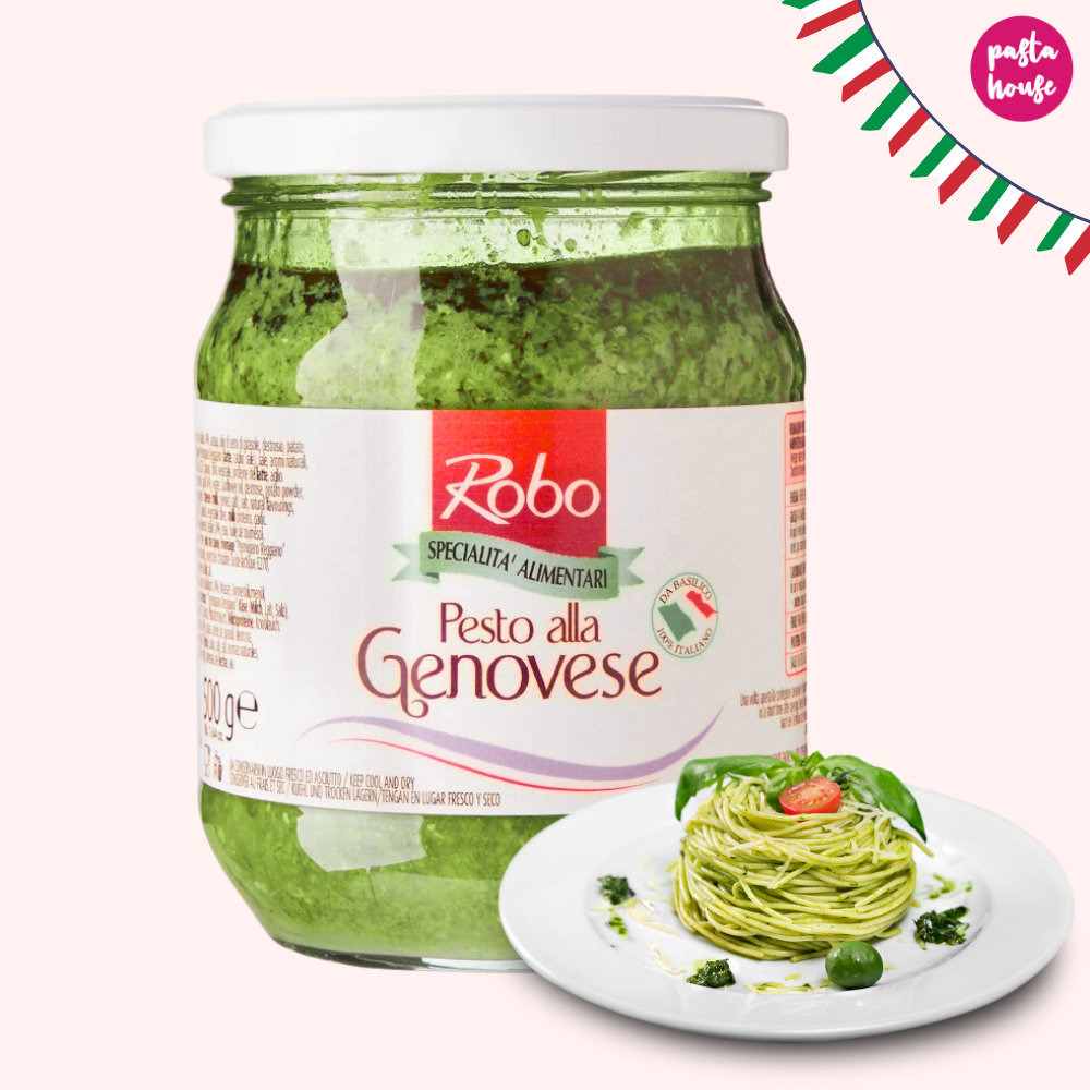 Basil Pesto Pasta Sauce Robo 500g ซอสพาสต้า เพสโต้ โรโบ 500g
